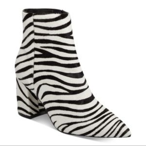 Marc Fisher Zebra Booties Sz 6.5